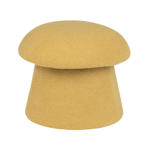Crestview Collection Modern Mushroom-inspired Ottoman With Hidden Storage - Stylish Spice Yellow Accent For Any Room Yellow Solid Wood Evfzr3908bspc