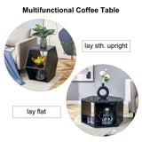 English Elm Hexagonal Mdf Coffee Table, Characteristic Pattern Stickers, Multi-Hole Design To Give More Storage Space, Simple and Convenient Design Makes It Suitable For All Kinds Of Style Scenes.