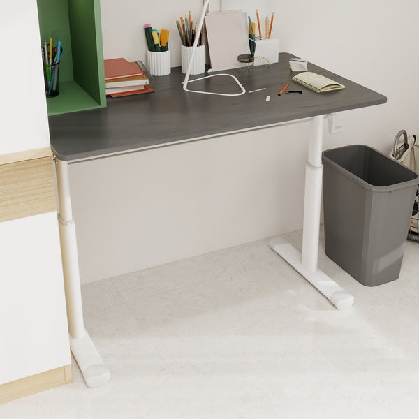 English Elm Adjustable Study Desk For Home & Office – Height-Adjustable, Compact, Multi-Purpose Design For All W1935P338364