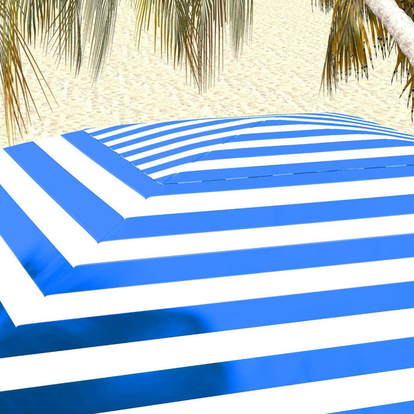 English Elm Outsunny 5.9' X 5.9' Portable Beach Umbrella Cabana With Uv Protection, Vents, Sandbags & Carry Bag W2225P174271-GIGA