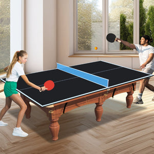 English Elm 8.5ft Regulation Ping Pong Conversion Top Foldable Mdf Surface for Game Rooms Black W1408P401726