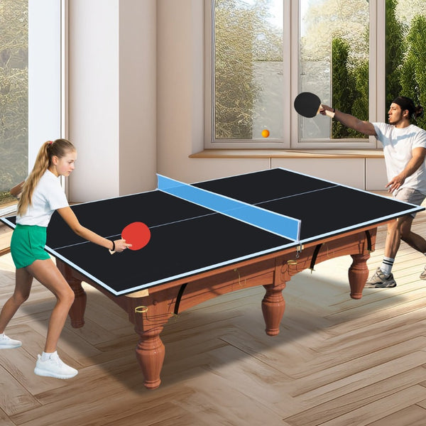 English Elm 8.5ft Regulation Ping Pong Conversion Top Foldable Mdf Surface for Game Rooms Black W1408P401726