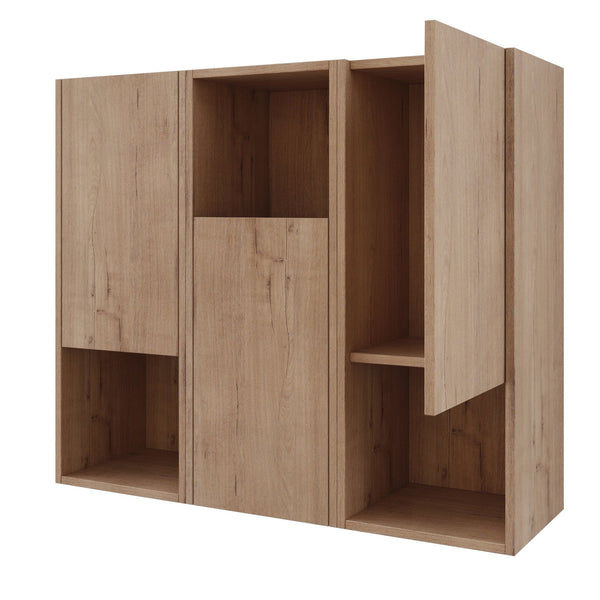 English Elm 36" Bathroom Side Cabinet - Stylish Wall-Mounted Storage, Soft-Close Doors & Durable Imitative Oak Finish W999S00374