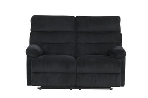 English Elm Lucie Velvet Corded Reclining Loveseat for Dens and Media Rooms Plush Textured Seating B078P473029
