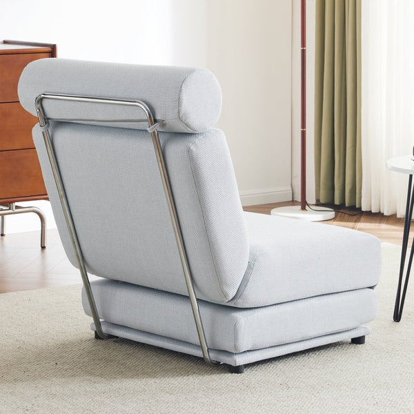 English Elm Single Foldable Linen Sofa Bed with Foam Core Portable Guest Room Lounge Chair W2113P181631