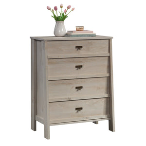 English Elm 4-Drawer Chest – Stylish Gray Storage Solution With Smooth Glides For Home, Office & Living Spaces B356P402590