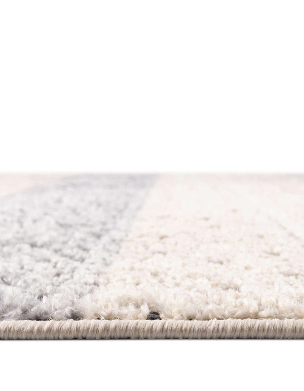 Unique Loom Arlo Matti Machine Made Striped Rug Sandy Beige, Beige/Gray 9' 10" x 9' 10"