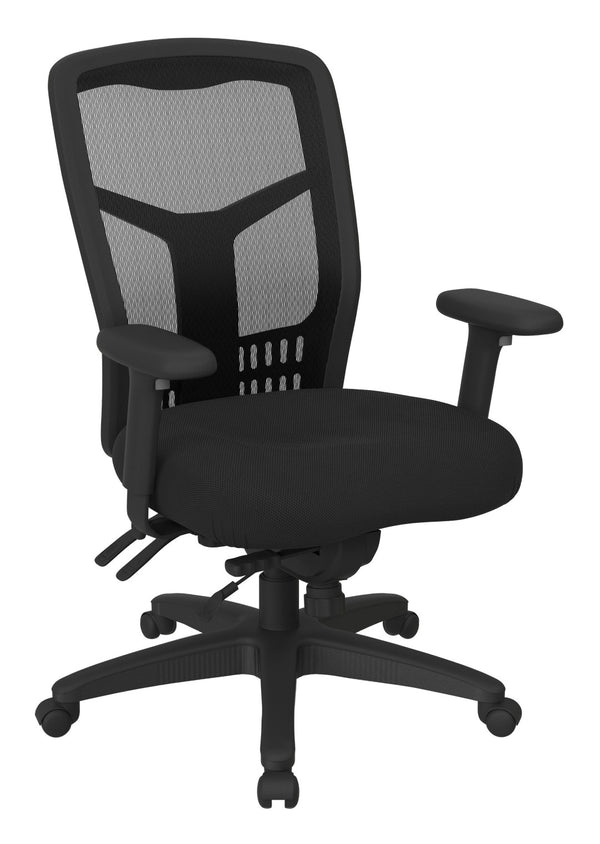 OSP Home Furnishings Progrid® High Back Ergonomic Mesh Office Chair with Lumbar Support and Pneumatic Controls 92892-3M