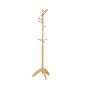 English Elm Natural Solid Wood Coat Rack 10-Hook 3-Tier Standing Hanger for Entryway Mudroom Scandinavian Style Natural 23.75 L x 4.75 W x 6.75 H B011P361959