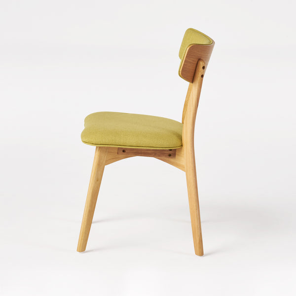 English Elm Christopher Knight Home® - Mid Century Fabric Dining Chairs with Natural Oak Finish Cushioned Back Solid Rubberwood Legs Durable Upholstery Green 61760.00GTE