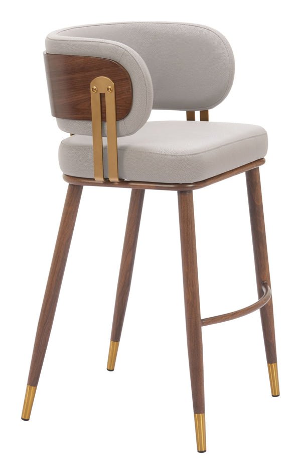 Brew Contemporary Fabric Chair with Steel Frame and Faux Wood Laminate for Elegant Dining Spaces