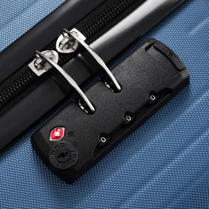 English Elm Luggage 3 Piece Hardshell Abs Set with Spinner Wheels Tsa Lock Travel Ready Dark Blue N730P304620C