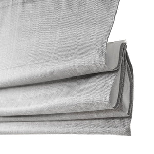 English Elm Basketweave Room Darkening Cordless Roman Shade with Thermal Foam Backing for Energy Efficient Privacy Grey 10.5 L x 5.42 W x 7.5 H B035129703