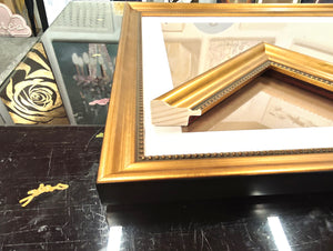 English Elm 18x24 Solid Wood Picture Frame with Replaceable Canvas, Acrylic Glass, Sturdy Backboard for Elegant Wall Decor Gold T3976P383244