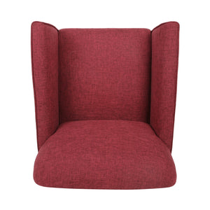 English Elm Christopher Knight Home® - CHAIR modern fabric lounge seat with compact 28.5x28.25x20.75 in dimensions, cozy supportive design Red 63566.00CRNBRYTWD