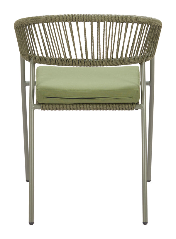 Zuo Modern Skye Dining Chair Set Of 2 - Modern Green Elegance With Durable Outdoor Fabric & Stylish Design Green 100% Olefin,Steel,100% Polyethylene 704163-zuo-modern