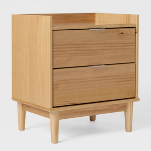 Lee Mid-Century Modern 2-Drawer Nightstand with Sleek Design and Spacious Storage for Every Space