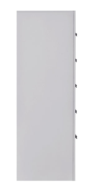 English Elm Moreland 5-drawer Chest Sparkling White Laminate with Glam Crystal Chrome Hardware B078P497905