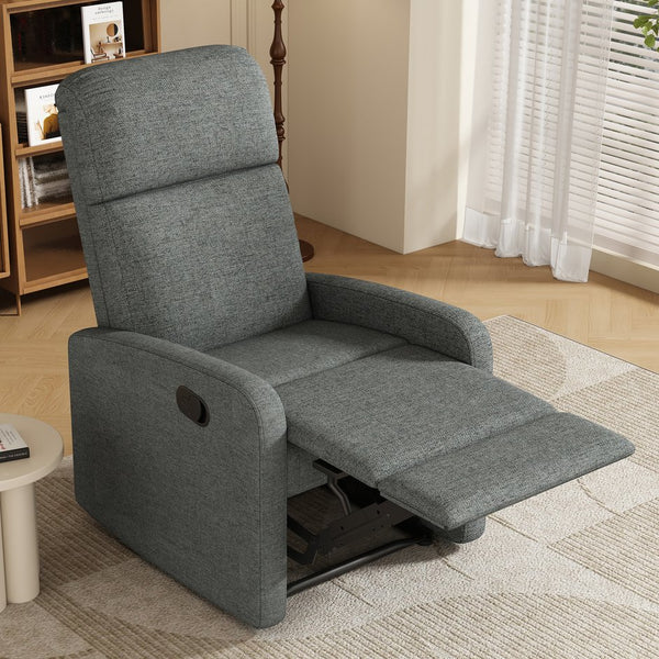 English Elm Christopher Knight Home® - Modern Recliner Plush Manual Recliner Chair with Ergonomic Support, 3-Position Backrest, Durable Fabric Comfort Charcoal N763P256491E