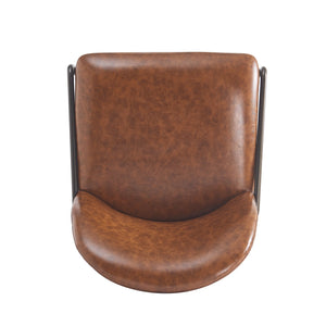 English Elm Christopher Knight Home® - Galen Upholstered Metal Barstool Set of 2 with Plush Stain-Resistant Fabric, Ergonomic Modern Design Brown N775P290453P
