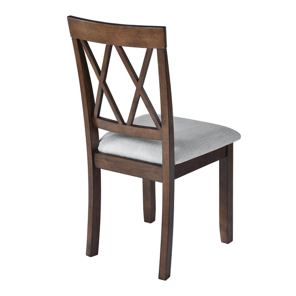 English Elm Dining Room Chairs Set of 2 Upholstered Accent Side Chairs with Padded Seat and Solid Wood Legs, Stylish Brown N752P216388D