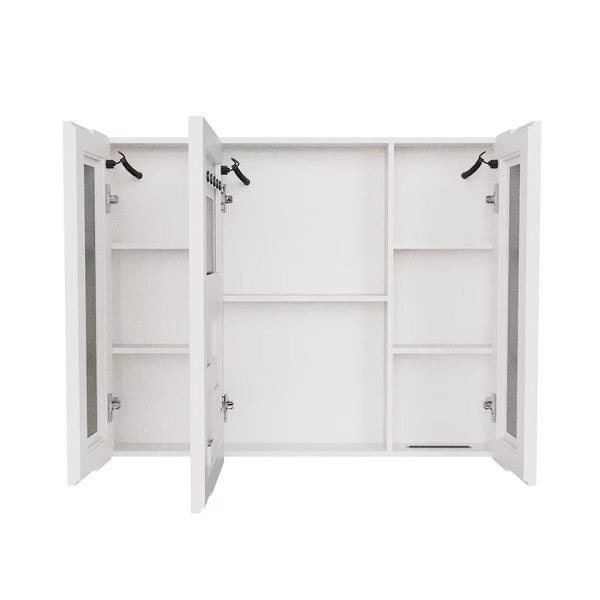 English Elm Led Aluminum Double Door Medicine Cabinet Anti Fog Mirror Bathroom Wall Mount W3083P370897