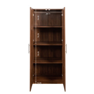 English Elm Pantry Tall Cabinet with 2 Doors & 3 Adjustable Shelves for Versatile Kitchen, Laundry, OfficeStorage W331S00185