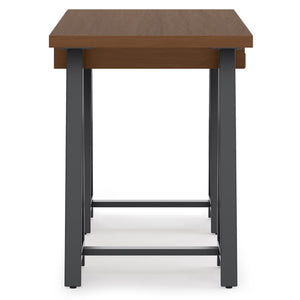 English Elm Sawhorse Retro-Industrial Small Desk - Handcrafted Walnut Veneer With Metal Legs For Modern Spaces B136P159594-GIGA
