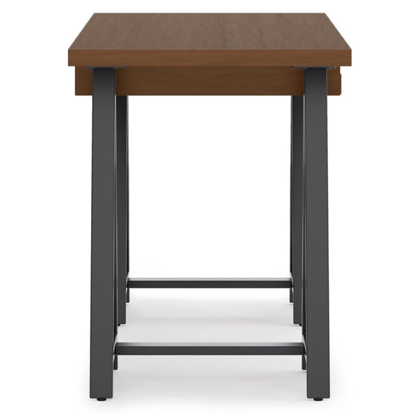 English Elm Sawhorse Retro-Industrial Small Desk - Handcrafted Walnut Veneer With Metal Legs For Modern Spaces B136P159594-GIGA