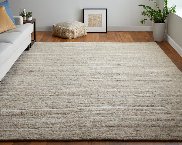 Feizy Rugs Navaro Hand-woven Natural Wool And Viscose Rug - Modern Scandinavian Design For Cozy Spaces Ivory Wool,Viscose Nav8916fbgeivye50