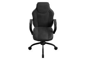 English Elm Gaming Ergonomic Office Chair Black Faux Leather with Casters Adjustable Height Plush Padded Arms B011P366767