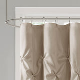 Madison Park Laurel Transitional Tufted Semi-Sheer Shower Curtain MP70-438 Taupe