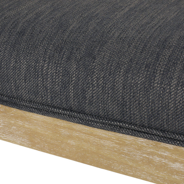 English Elm Christopher Knight Home® - Accent Chair French Country Rubber Wood Frame with Cane Webbing, Weathered Finish & Plush Foam Seat Charcoal N779P233048C