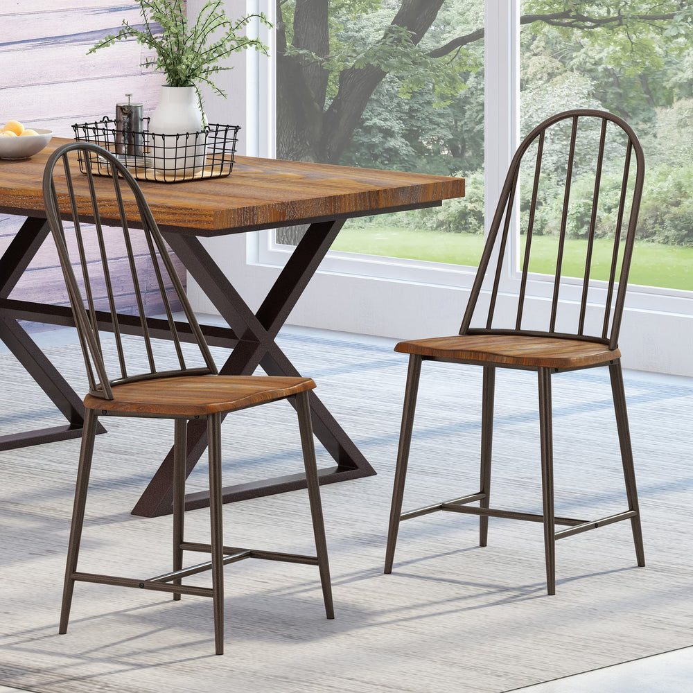 English Elm Christopher Knight Home® - DINING Chair Dark Brown Engineered Wood Farmhouse Spindle Back Rustic Cottage Style Durable Comfort (98) 68147.00