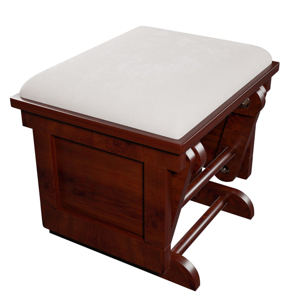 English Elm Glider Beige Microfiber Chair w Ottoman - Luxurious Smooth Gliding Motion, Side Pocket, Solid Wood Craftsmanship B011P373712