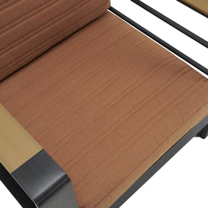 English Elm Christopher Knight Home® - GIOVANNA Club Chair with Rust-Resistant Aluminum Frame, Water-Resistant Cushions & Slat Design for Patio Comfort Orange 34.75 L x 27.75 W x 17.25 H N776P182183O