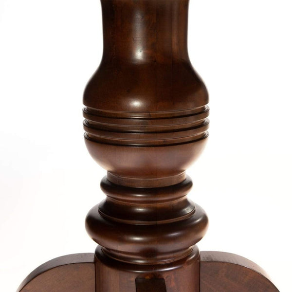 English Elm Contemporary Solid Wood Round Pedestal Dining Set Seats Four in Brown Cherry Finish B2741S00803