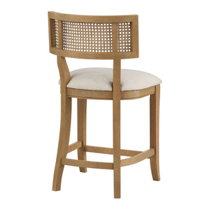 OSP Home Furnishings Alaina 26" Cane Back Counter Stool Linen