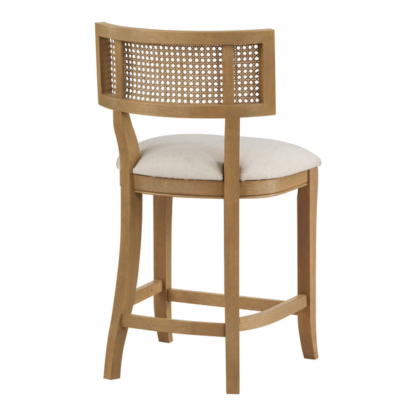 OSP Home Furnishings Alaina 26" Cane Back Counter Stool Linen