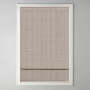 JLA Home Madison Park - Basketweave Room Darkening Cordless Roman Shade with Thermal Foam Insulation and Safe Cordless Lift Taupe MP40-7325