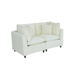English Elm 2163bg-2p,left,right Modular Corduroy Sectional Sofa with Plush Cushions for Living Room W308S00135