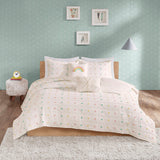 Urban Habitat Kids Callie Shabby Chic Pom Pom Cotton Jacquard Quilt Set with Throw Pillows UHK13-0092 Multi