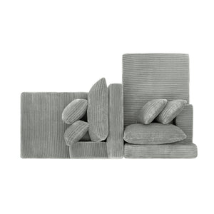English Elm Two-Seater Lazy Sofa Lounge Chair – Plush Velvet Fabric, No Assembly, Perfect For Cozy Living Spaces W487S00348-GIGA