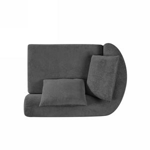 English Elm Christopher Knight Home® - 116" Modern Curved Sectional Sofa with Plush Pearl Upholstery, High-Density Sponge, Chaise Lounge Seating Harmony Charcoal grey N767P263923C