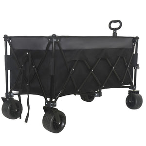 English Elm 51-inch Heavy Duty Folding Utility Wagon with All-terrain Wheels and 480lb Steel Frame W2932P289386