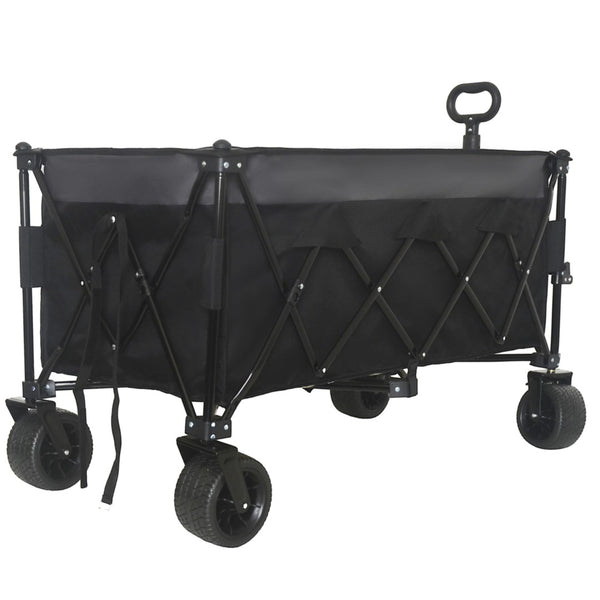 English Elm 51-inch Heavy Duty Folding Utility Wagon with All-terrain Wheels and 480lb Steel Frame W2932P289386