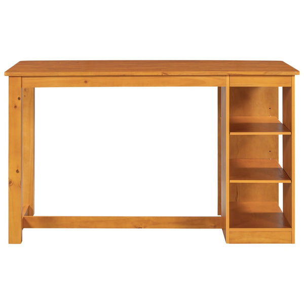 English Elm Topmax 5-Piece Farmhouse Counter Height Dining Table Set With Storage & Upholstered Chairs In Brown N717S000141N-GIGA