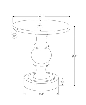 English Elm Accent Table Round Matte Finish Weather Resistant Magnesium Oxide Indoor Outdoor Side White B2710P461665