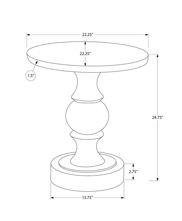 English Elm Accent Table Round Matte Finish Weather Resistant Magnesium Oxide Indoor Outdoor Side White B2710P461665