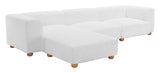 Tayte Ottoman White 110304 Zuo Modern